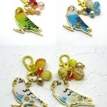 【受注製作☆】カラフルインコ セキセイインコのチャーム 1点～OKです