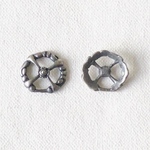 [2個] メタルホイールチャーム ジョイント 15mm x 17mm 銀古美