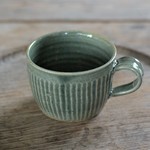 藍媚茶釉　コーヒーカップ(鎬)