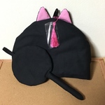 猫型ティーコージー（黒猫）