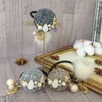 *..*moon & star tweed bijou hair accessory