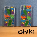 愉快なきょうりゅうグリッターiPhoneケース