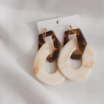 leopard×marble pierce/earring（beige）