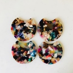 【D】Multi Color Circle Pendant Tops