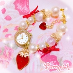 Berrypink♡苺のショートケーキ時計♡ウォッチ♡
