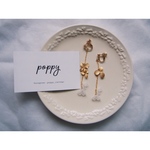 flower × chain earring フラワー×チェーンイヤリング