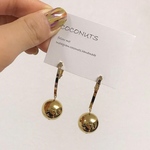 ロングバー×ゴールドボールチタンピアス
