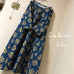 北欧の冬の森ワンピース♡ウエスト紐付き