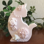 アロマストーン 花ねこ薔薇とネックレス
