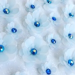 お花シール ❁︎Swarovski❁︎20枚 fairy blue