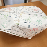 《no.41》刺し子の花ふきん❁クリスマス《送料無料》