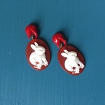 RABBIT RED EARRINGS (ピアス)