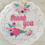 ［再販7］アルバムデコレーション素材  thank you & Flower  ＊濃いピンク＊  送料無料