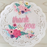 ［再販4］アルバムデコレーション素材  thank you & Flower  ＊ピンク＊  送料無料