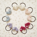 woolラメ入り＊ハートモチーフヘアゴム《キッズ用》