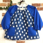 新柄❣️110サイズ長袖スモック・こんにちは〜ʕ•ᴥ•ʔシロクマです☆