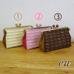 がま口ショルダーバッグ チョコ