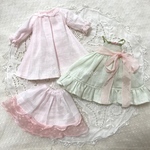 ChatonWeegie甘いメロンクリームのfairyエプロン付きスモッグOPSet
