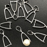 【470】真鍮のアイスピック&ピンチベイル(カドミウム.ニッケル.鉛フリー)★シルバー 24mm/10個