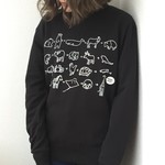 スウェット「動物しりとり！」ブラック