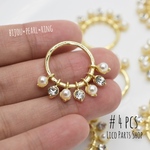 4個 ＊ bijou × pearl × ring charm