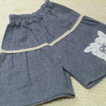 バテンレースのブルーキュロットパンツ☆100cm・110cm☆