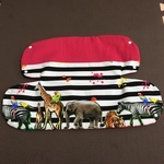 miki-pin様専用☆【オーダーメイドできます】抱っこ紐よだれカバー&首回りカバー(見本：紺色ストライプデニム風ガーゼ)