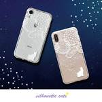 XSMAX / XR / 8Plus / 7Plus ソフトケース【 シルエット シロネコ 花火 】