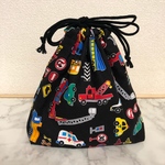 完成品なので刺繍不可(残り1点)  コップ袋【働く車2】