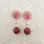 pink × wine beads