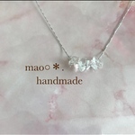 水晶 華奢チェーン ネックレス