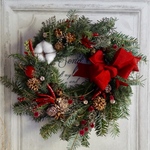 'xmas wreath' フレッシュなモミのクリスマスリース 　サンク ロンディネ　クリスマスラッピング2021