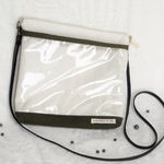 ビニールポケットのサコッシュ(カーキ)※肩掛けベルト別売りです