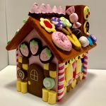 フェルト  お菓子のおうち 小物入れ