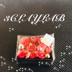   ☆送料無料☆想いを詰め込んだフラワーボックス／クリスマス（赤×ゴールド）