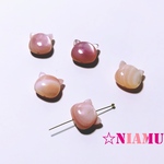 ピンクシェルAAA　猫シェイプ　1個　ハンドメイド素材
