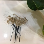 再再販3本１セット/ゴールドのかすみ草のヘアアクセ