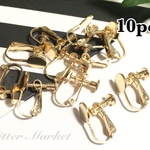 10個入り★平皿イヤリング★（8ｍｍ）ゴールド