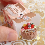 【8分の1】黒猫サンタのクリスマスケーキ（チョコ）