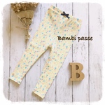  【70〜110サイズ】フォレストリー花柄のスムースニットレギンス