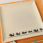 黒猫さん　角皿（大）1点もの