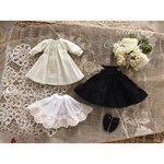 ChatonWeegie simple blackのフリルエプロンOPSet(monochrome)