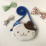 ふんわり☆ねこさん みけさんポシェット風　みけさん×ブラウン