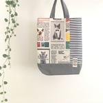 ねこ達の おさんぽ  パッチワーク  ミニバッグ