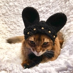 黒うさぎ耳帽子