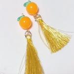 ゆずとタッセル（ゴールド）イヤリングorピアス