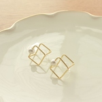 Cube＆Pearl　イヤリング／ピアス