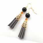 タッセル ピアス / オニキス ＆ カーネリアン ピアス