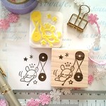 ぶらぶら うさぎ 封印 消しゴムはんこ