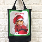 Xmasトートバッグ USAコットン ロバートカフマン デジタルプリント猫ちゃん
